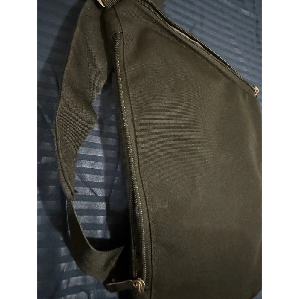 Broadream Black Tactical Crossbody Sling Bag Asymmetrical Slim Chest Pack